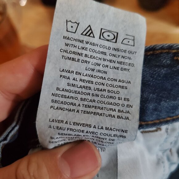 Lee Shorts Womens Size 14 Blue Bermuda Mid Rise Regular Fit Stretch Denim - Picture 4 of 12